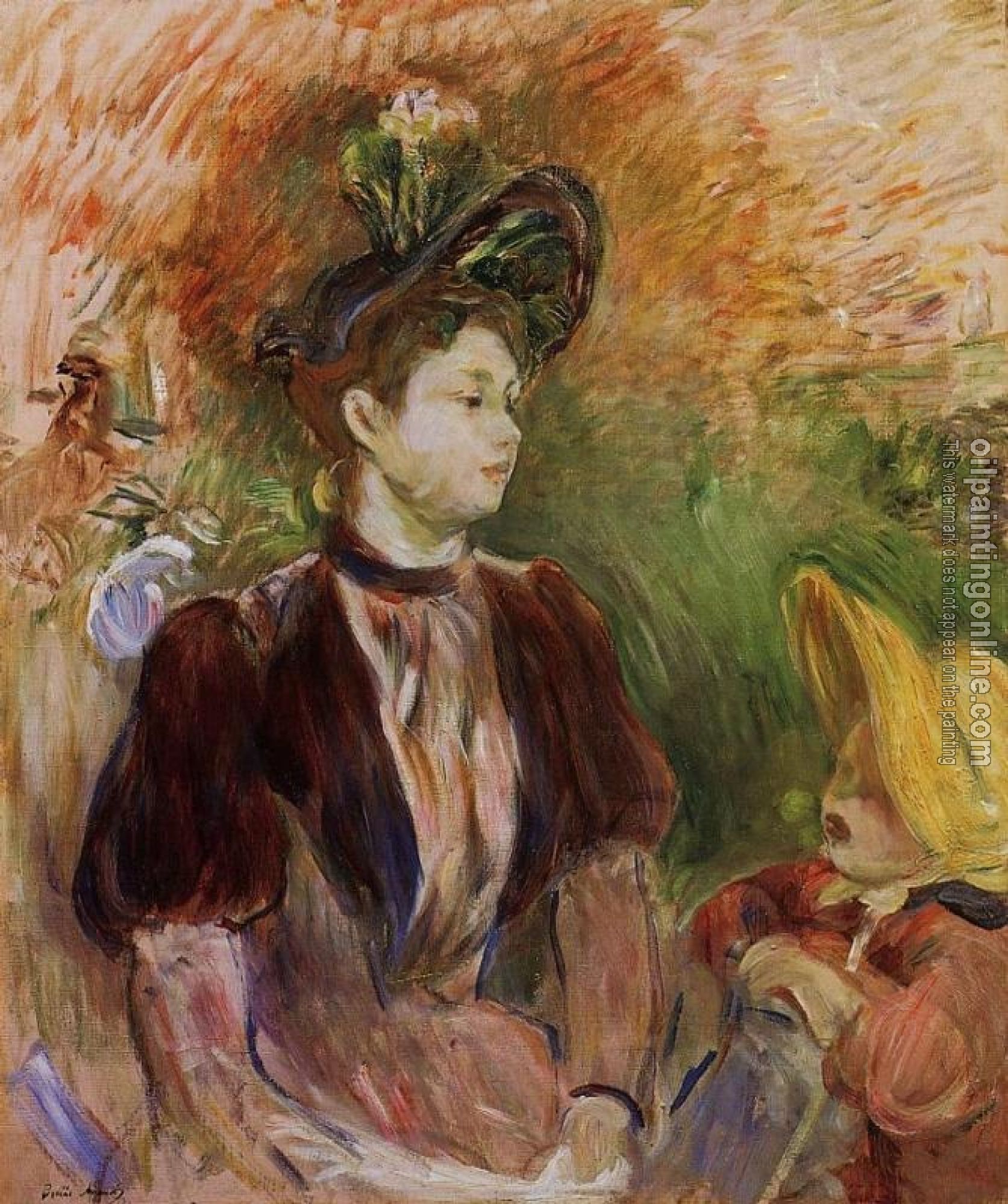 Morisot, Berthe - Young Woman and Child, Avenue du Bois